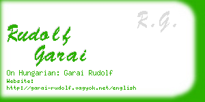 rudolf garai business card